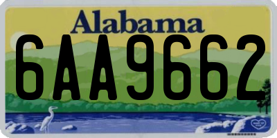 AL license plate 6AA9662