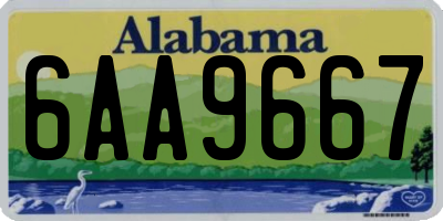 AL license plate 6AA9667