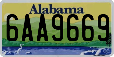 AL license plate 6AA9669