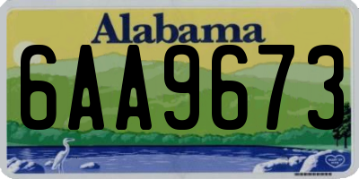AL license plate 6AA9673