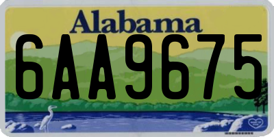 AL license plate 6AA9675