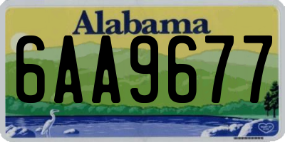 AL license plate 6AA9677