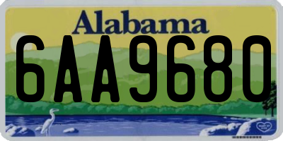 AL license plate 6AA9680