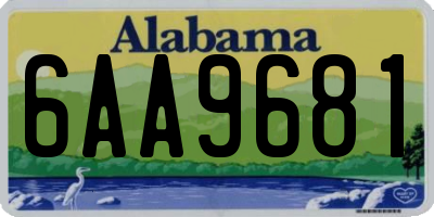 AL license plate 6AA9681