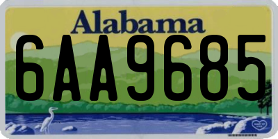 AL license plate 6AA9685