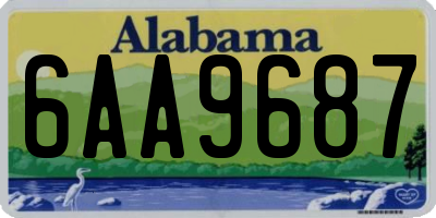 AL license plate 6AA9687