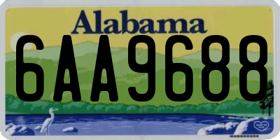 AL license plate 6AA9688