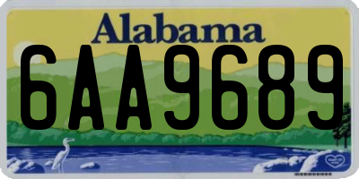 AL license plate 6AA9689