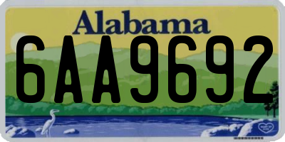 AL license plate 6AA9692