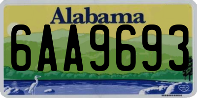 AL license plate 6AA9693