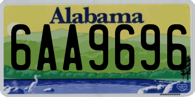 AL license plate 6AA9696