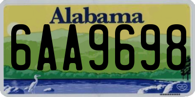 AL license plate 6AA9698