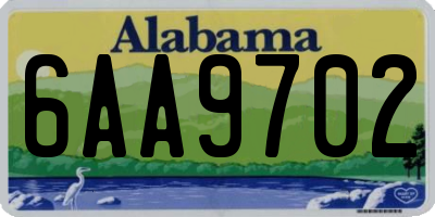AL license plate 6AA9702