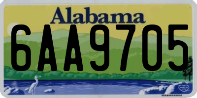 AL license plate 6AA9705