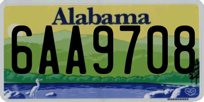 AL license plate 6AA9708