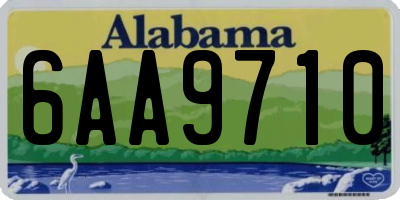 AL license plate 6AA9710
