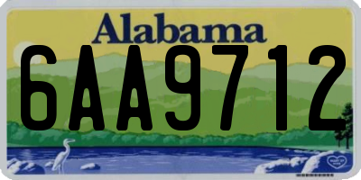AL license plate 6AA9712