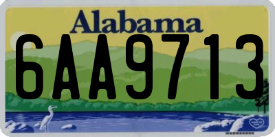 AL license plate 6AA9713