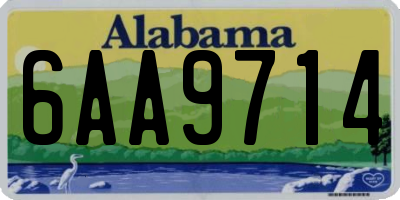 AL license plate 6AA9714