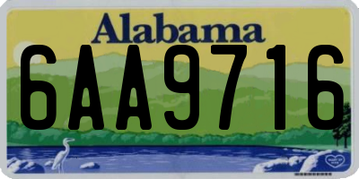 AL license plate 6AA9716