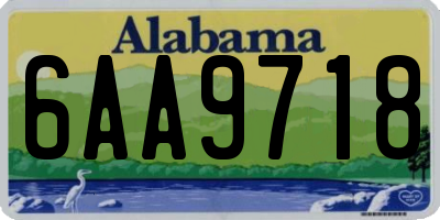 AL license plate 6AA9718