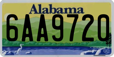 AL license plate 6AA9720