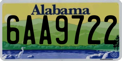 AL license plate 6AA9722
