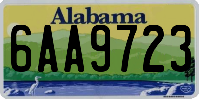 AL license plate 6AA9723