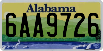 AL license plate 6AA9726