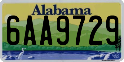 AL license plate 6AA9729
