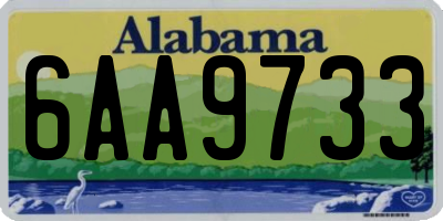 AL license plate 6AA9733