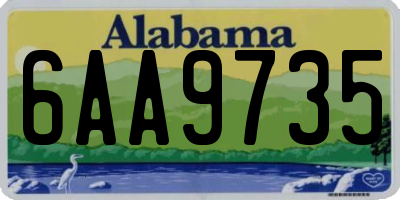 AL license plate 6AA9735