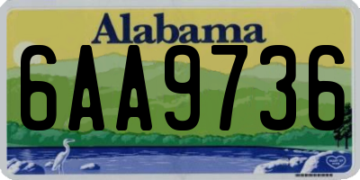 AL license plate 6AA9736