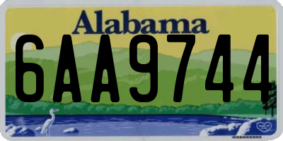 AL license plate 6AA9744