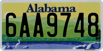 AL license plate 6AA9748