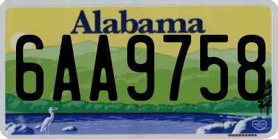 AL license plate 6AA9758