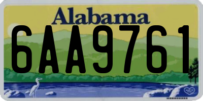 AL license plate 6AA9761