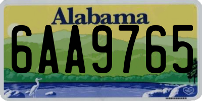 AL license plate 6AA9765