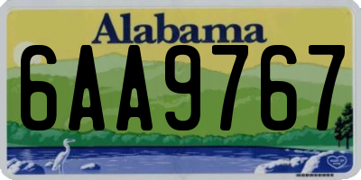 AL license plate 6AA9767