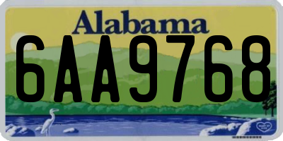 AL license plate 6AA9768