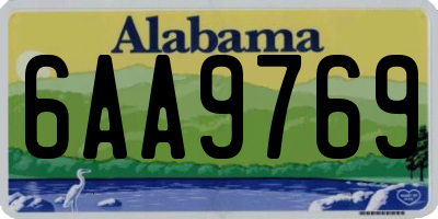 AL license plate 6AA9769