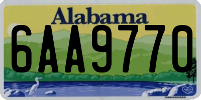 AL license plate 6AA9770