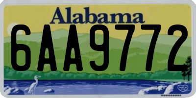 AL license plate 6AA9772