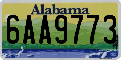 AL license plate 6AA9773