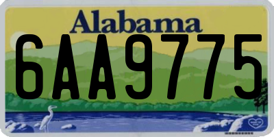AL license plate 6AA9775