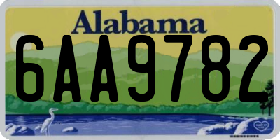 AL license plate 6AA9782