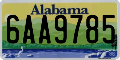 AL license plate 6AA9785