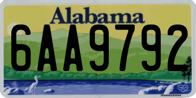 AL license plate 6AA9792