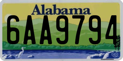 AL license plate 6AA9794