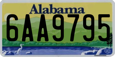 AL license plate 6AA9795